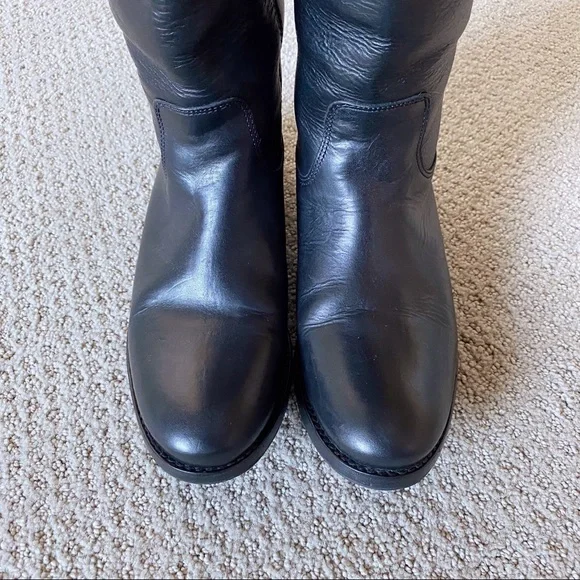 Frye black leather Melissa Button tall boot size 6.5 - Picture 3 of 13
